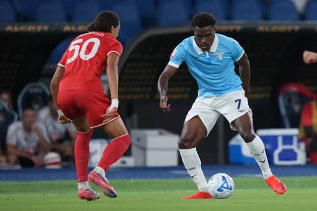 Lazio™s Fisayo Dele-Bashiru during the preliminary round soccer match of the 2026 2027 Frecciarossa Coppa Italia between Lazio and Mantova At the Stadio Olimpico in Rome, Italy - Sunday, August 16, 2026. Sports - Soccer  Copyright: xAlfredoxFalcone LaPressex