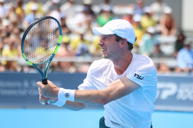 MASON, OHIO - AUGUST 16: Botic van de Zandschulp of Netherlands in action during day six of the Cincinnati Open at the Lindner Family Tennis Center on August 16, 2026 in Mason, Ohio.  Copyright: xShainaxBenhiyoun SPPx Sportspressphoto_SPR209135
