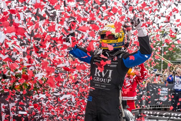 August 16, 2026, Markham, Ontario, Canada: IndyCar, Indy Car, IRL, USA SERIES driver, MARCUS ERICSSON (28) (SWE) of Kumla, Sweden, wins the Ontario Honda Dealers Indy at Markham at The Streets of Markham in Markham, ONTARIO. INDYCAR SERIES: August 16, 2026: Ontario Honda Dealers Indy At Markham: Race Winner Marcus Ericsson  - ZUMAg348 20260816_zsa_g348_006 Copyright: xDavidxDahlx