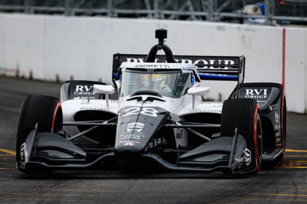 MARKHAM, ON - AUGUST 16: Marcus Ericsson of Andretti Global (28) drives along the main straight during the NTT IndyCar, Indy Car, IRL, USA Series Ontario Honda Dealers Indy at Markham on August 16, 2026 in Markham, Ontario. (Photo by Julian Avram Icon Sportswire) AUTO: AUG 16 NTT IndyCar Series Ontario Honda Dealers Indy at Markham EDITORIAL USE ONLY Icon2608160004