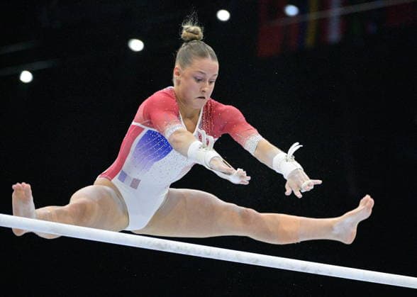 Zagreb, 16th August 2026. Arena Zagreb. 36th European Women s Artistic Gymnastics Championships Team Final. Pictured: Lola Chassat. Photo: Ronald Gorsic CROPIX Zagreb Copyright: xxRonaldxGorsicx zenska_gimnastika_timsko29-160826