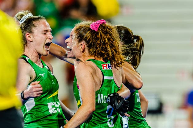2026 Women s FIH Hockey World Cup, Belfius Hockey Arena, Wavre, Belgium 16 8 2026 Spain vs Ireland Ireland™s Charlotte Beggs celebrates with teammates after scoring her sides second goal of the match Charlotte Beggs celebrates with teammates after scoring her sides second goal of the match 16 8 2026  Copyright: xx RJ2_1116 20260816