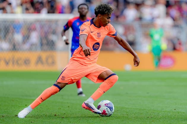 BASEL, SWITZERLAND - AUGUST 16: Lamine Yamal (10 FC Barcelona, Barca in action during the friendly match between FC Basel 1893 and FC Barcelona at St. Jakob Park Stadium on August 16, 2026 in Basel, Switzerland.  Copyright: xPriscilaxBütlerx xSPPx Sportspressphoto_SPR209176