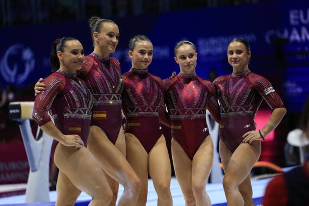 Zagreb, 16.08.2026. - 36TH EUROPEAN WOMEN™S ARTISTIC GYMNASTICS CHAMPIONSHIPS Women s Artistic Gymnastics, Team Final, SENIORS Spain ARMENTA Carlota ESCUDERO Marina FONT Laia PETISCO Alba PACHECO Aitana Women s Artistic Gymnastics, Team Final, SENIORS  2S6A7362.JPG