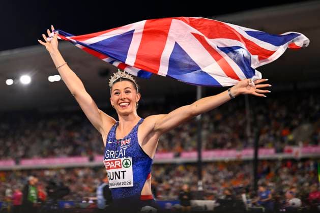 European Athletics Championships Birmingham 2026 - day 7 BIRMINGHAM, ENGLAND - AUGUST 16 : Hunt Amy (GBR) in action during the 4x100m mixed on day 7 of the Birmingham 2026 European Athletics Championships on August 16, 2026 in Birmingham, England, 16 08 2026 Birmingham ENGLAND  Copyright: xTomasxSiskx