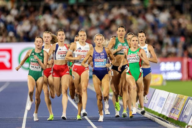 2026 European Athletics Championships, Alexander Stadium, Birmingham, England 16 8 2026 Women™s 1500m Final Ireland s Sarah Healy and Sophie O Sullivan Sarah Healy and Sophie O Sullivan 16 8 2026  Copyright: xx 0U6A9059