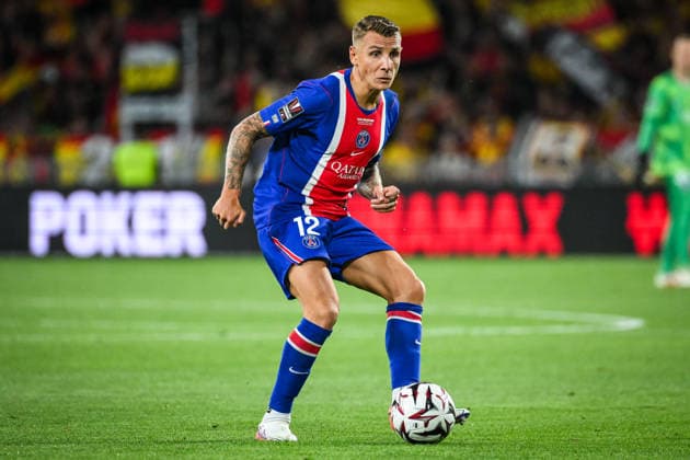 August 16, 2026, Lens, France, France: Lucas DIGNE of PSG during the Champions Trophy (Trophee des Champions) match between RC Lens and Paris Saint-Germain (PSG) at Bollaert-Delelis Stadium on August 16, 2026 in Lens, France. RC Lens V Paris Saint-Germain - Champions Trophy  - ZUMAm308 20260816_zsp_m308_015 Copyright: xMatthieuxMirvillex