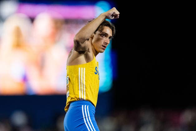 260816 Armand Duplantis of Sweden celebrates in men s pole vault final during day 7 of the 2026 European Athletics Championships on August 16, 2026 in Birmingham. Photo: Mathias Bergeld BILDBYRAN kod MB MT1072 friidrott athletics friidrett friidrotts-em em friidretts-em 2026 european athletics championships 7 bbeng jubel *** 260816 Armand Duplantis of Sweden celebrates in the men’s pole vault final during Day 7 of the 2026 European Athletics Championships on August 16, 2026 in Birmingham. Photo by Mathias Bergeld, BILDBYRAN, code MB MT1072. track and field, athletics, friidrett, friidrotts EM, 2026 European Athletics Championships, Day 7, celebration  Copyright: MATHIASxBERGELD BB260816MB135