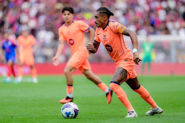 BASEL, SWITZERLAND - AUGUST 16: Raphinha (11 FC Barcelona, Barca in action during the friendly match between FC Basel 1893 and FC Barcelona at St. Jakob Park Stadium on August 16, 2026 in Basel, Switzerland.  Copyright: xPriscilaxBütlerx xSPPx Sportspressphoto_SPR209484