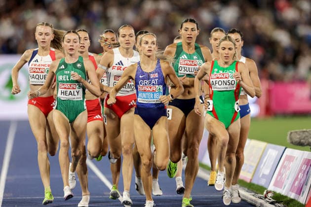 2026 European Athletics Championships, Alexander Stadium, Birmingham, England 16 8 2026 Women™s 1500m Final Ireland s Sarah Healy and Sophie O Sullivan Sarah Healy and Sophie O Sullivan 16 8 2026  Copyright: xx 0U6A9374
