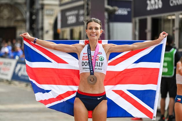 27th European Athletics Championships - Birmingham 2026: Day Seven Abbie Donnelly of Great Britain competes in the Women s Marathon during the Birmingham 2026 European Athletics Championships at Birmingham city center on August 16, 2026, in Birmingham, United Kingdom. Birmingham United Kingdom  Copyright: xStefanosxKyriazisx originalFilename:kyriazis-birmingh260816_npGH3.jpg