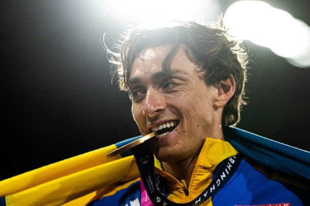 260816 Armand Duplantis of Sweden celebrates after men s pole vaul final during day 7 of the 2026 European Athletics Championships on August 16, 2026 in Birmingham. Photo: Mathias Bergeld BILDBYRAN kod MB MT1072 friidrott athletics friidrett friidrotts-em em friidretts-em 2026 european athletics championships 7 bbeng jubel *** 260816 Armand Duplantis of Sweden celebrates after the men’s pole vault final on Day 7 of the 2026 European Athletics Championships on August 16, 2026 in Birmingham. Photo by Mathias Bergeld, BILDBYRAN, code MB MT1072. track and field, athletics, friidrett, friidrotts EM, 2026 European Athletics Championships, Day 7, celebration  Copyright: MATHIASxBERGELD BB260816MB150