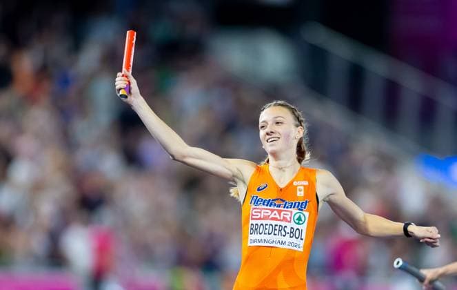 BIRMINGHAM - Femke Broeders-Bol in action during the women s 4x400 relay final on the final day of the European Athletics Championships. IRIS VAN DEN BROEK ANP xVIxANPxSportx xxANPxIVx 565647964 originalFilename: 565647964.jpg