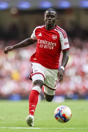 CARDIFF, WALES, AUG 16: Bukayo Saka of Arsenal during the FA Community Shield match between Arsenal and Manchester City at the Millennium Stadium in Cardiff, Wales on 16th of August (photo by Qian Jun Sports Press Photo)  Copyright: xQianxJun SportsxPressxPhotox Sportspressphoto_SPR209553