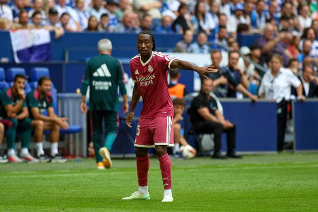 16.08.2026, GER, Fussball, Herren, Testspiel, Saison 2026 2027, FC Schalke 04 - Real Madrid CF Yan Diomande (RMA) gestikuliert, Gestik *** August 16, 2026, GER, Soccer, Men s, Friendly, 2026–2027 Season, FC Schalke 04 vs. Real Madrid CF, Yan Diomande (RMA) gesturing, gestures Copyright: xSvenxHanischx
