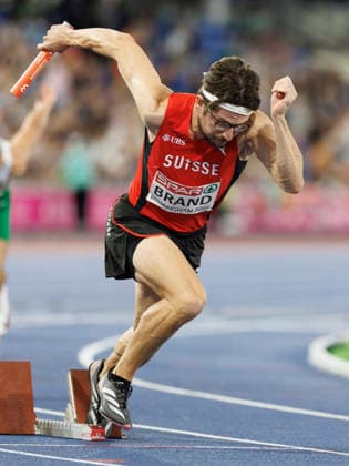 BIRMINGHAM, GREAT BRITAIN - AUGUST 16, 2026: Dany BRAND (SUI Switzerland) competing in the 4x400m relay final during the European Athletics Championships at Alexander Stadium on August 16, 2026 in Birmingham, Great Britain. Great Britain Copyright: xAxelxKohringx