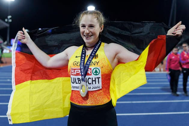 BIRMINGHAM, GREAT BRITAIN - AUGUST 16, 2026: Julia ULBRICHT (GER Germany) wins Silver in the javelin throw during the European Athletics Championships at Alexander Stadium on August 16, 2026 in Birmingham, Great Britain. Great Britain Copyright: xAxelxKohringx