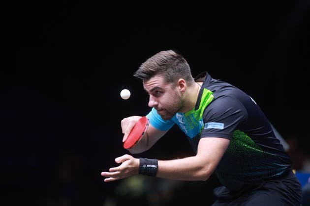 2026 WTT Europe Smash - Sweden - Main Draw - Day 7 Darko Jorgic of Slovenia is in action against Felix Lebrun of France during the Men s Singles semifinal at the 2026 Europe Smash at the Malmo Arena in Malmo, Sweden, on August 16, 2026. Malmo Sweden  Copyright: xRemyxGrosx originalFilename:gros-europesm260816_npwND.jpg