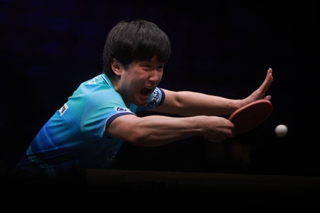 2026 WTT Europe Smash - Sweden - Main Draw - Day 7 Tomokazu Harimoto of Japan is in action against Sora Matsushima of Japan during the Men s Singles semifinal at the 2026 Europe Smash at the Malmo Arena in Malmo, Sweden, on August 16, 2026. Malmo Sweden  Copyright: xRemyxGrosx originalFilename:gros-europesm260816_npdqQ.jpg