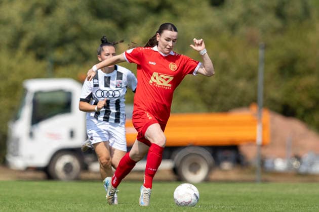 DFB-Pokal Playoffs Frauen: 1. FFV Erfurt vs. FC Ingolstadt 04; Erfurt; 16.08.2026 Lea Schrenk ( 19; 1. FFV Erfurt) DFB-Pokal Playoffs Frauen: 1. FFV Erfurt vs. FC Ingolstadt 04; Sportforum Johannesplatz Erfurt; 16.08.2026 DFB REGULATIONS PROHIBIT ANY USE OF PHOTOGRAPHS AS IMAGE SEQUENCES AND OR QUASI-VIDEO. *** DFB Cup Playoffs Women s 1: FFV Erfurt vs. FC Ingolstadt 04, Erfurt, August 16, 2026, Lea Schrenk 19 1, FFV Erfurt, DFB Cup Playoffs Women s 1: FFV Erfurt vs. FC Ingolstadt 04, Sportforum Johannesplatz, Erfurt August 16, 2026 DFB regulations prohibit any use of photographs as image sequences and or quasi-video Copyright: xBEAUTIFULxSPORTS Duehringx