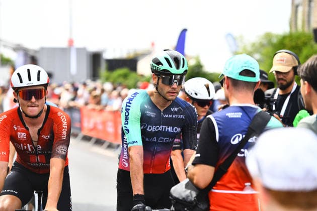 87th Volta A Portugal - 10th Stage The French Olympic biathlon champion is competing in his first professional cycling race, the Polynormande in western France, with the French team Decathlon CMA CGM on August 16, 2026. Saint Martin de Landelles Normandie France  Copyright: xRonanxHoussinx originalFilename:houssin-emilienj260816_npyOJ.jpg
