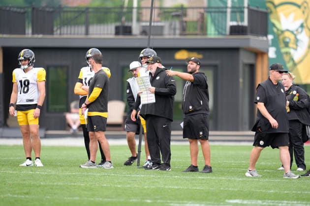 August 16, 2026, Latrobe, Pa, USA: August 16, 2026: Head Coach Mike McCarthy during the Pittsburgh Steelers Training Camp at Saint Vincent College in Latrobe PA. NFL, American Football Herren, USA 2026: Steelers Training Camp AUG 16  - ZUMAa234 20260816_zsa_a234_011 Copyright: xAMGx