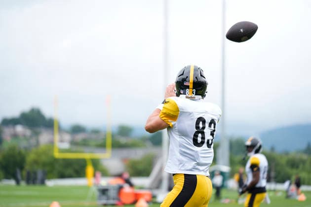 August 16, 2026, Latrobe, Pa, USA: August 16, 2026: Robert Tonyan 83 during the Pittsburgh Steelers Training Camp at Saint Vincent College in Latrobe PA. NFL, American Football Herren, USA 2026: Steelers Training Camp AUG 16  - ZUMAa234 20260816_zsa_a234_029 Copyright: xAMGx