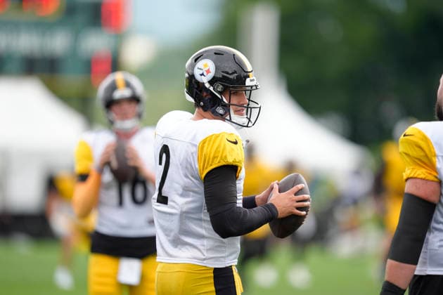 August 16, 2026, Latrobe, Pa, USA: August 16, 2026: Mason Rudolph 2 during the Pittsburgh Steelers Training Camp at Saint Vincent College in Latrobe PA. Latrobe USA - ZUMAa234 20260816_zsa_a234_072 Copyright: xAMGx