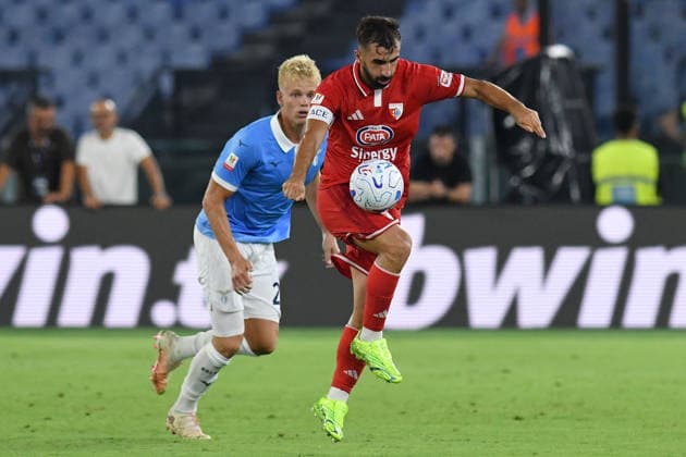 IPA87557791 - Simone Trimboli during the Round of 32 match between Lazio and Mantova in the Coppa Italia at the Stadio Olimpico. Rome (Italy), August 16, 2026 Mattia Vian  Copyright: xMattiaxVian IPAxSportx xx 87557791