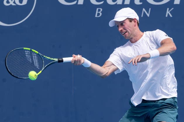 August 16, 2026, Mason, Ohio, U.S: Botic Van De Zandschulp (NED) hits a forehand shot during SundayÃ¢â‚¬â ¢s second round of the Cincinnati Open at the Lindner Family Tennis Center , Mason, Oh. Mason U.S - ZUMAs304 20260816_zaf_s304_040 Copyright: xScottxStuartx