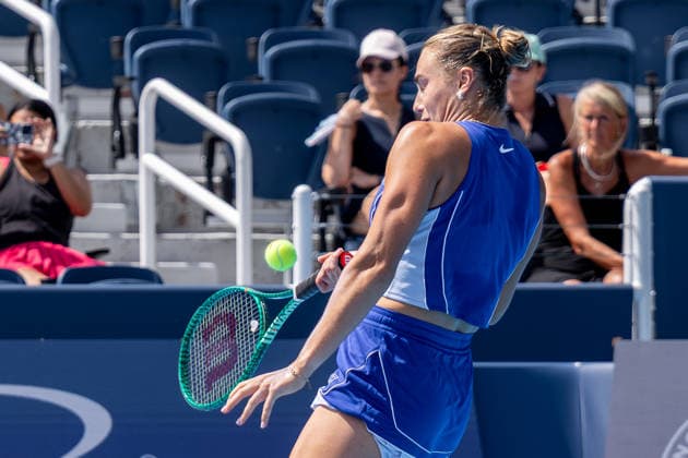 August 16, 2026, Mason, Ohio, U.S: Aryna Sabalenka (BLR) fights off an inside shot during SundayÃ¢â‚¬â ¢s second round of the Cincinnati Open at the Lindner Family Tennis Center , Mason, Oh. Tennis 2026 - Cincinnati Open WTA, Tennis Damen  - ZUMAs304 20260816_zaf_s304_072 Copyright: xScottxStuartx