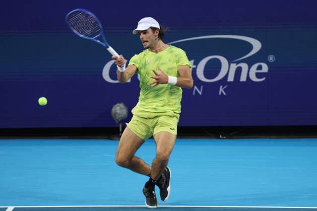 August 16, 2026, Mason, Oh, USA: Cincinnati Open Tennis 2026 - Jaime Faria hits a ball against Ben Shelton. 2026 08 16. Cincinnati Open Tennis 2026  - ZUMAn24_ 20260816_zaf_n24_419 Copyright: xWallyxNellx