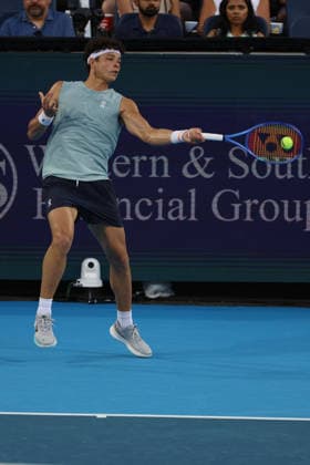 August 16, 2026, Mason, Oh, USA: Cincinnati Open Tennis 2026 - Ben Shelton hits a ball against Jaime Faria. 2026 08 16. Cincinnati Open Tennis 2026  - ZUMAn24_ 20260816_zaf_n24_450 Copyright: xWallyxNellx