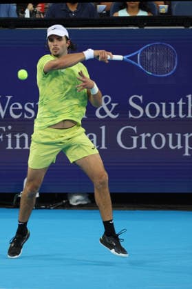 August 16, 2026, Mason, Oh, USA: Cincinnati Open Tennis 2026 - Jaime Faria hits a ball against Ben Shelton. 2026 08 16. ZUMAPress Mason USA - ZUMAn24_ 20260816_zaf_n24_437 Copyright: xWallyxNellx