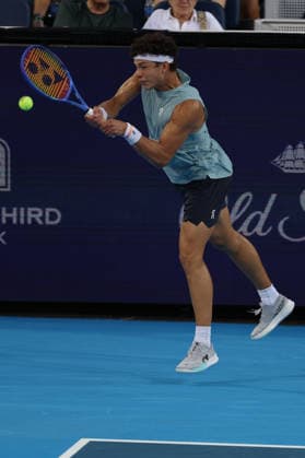 August 16, 2026, Mason, Oh, USA: Cincinnati Open Tennis 2026 - Ben Shelton hits a ball against Jaime Faria. 2026 08 16. ZUMAPress Mason USA - ZUMAn24_ 20260816_zaf_n24_439 Copyright: xWallyxNellx