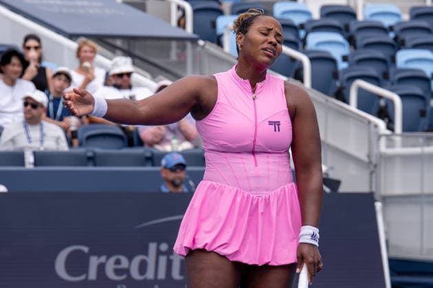 August 16, 2026, Mason, Ohio, U.S: Taylor Townsend (USA) reacts to a shot during SundayÃ¢â‚¬â ¢s second round of the Cincinnati Open at the Lindner Family Tennis Center , Mason, Oh. Tennis 2026 - Cincinnati Open WTA, Tennis Damen  - ZUMAs304 20260816_zaf_s304_154 Copyright: xScottxStuartx