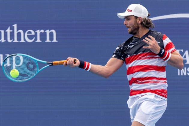 August 16, 2026, Mason, Ohio, U.S: Marco Trungelliti (ARG) hits a forehand shot during SundayÃ¢â‚¬â ¢s second round of the Cincinnati Open at the Lindner Family Tennis Center , Mason, Oh. Mason U.S - ZUMAs304 20260816_zaf_s304_182 Copyright: xScottxStuartx