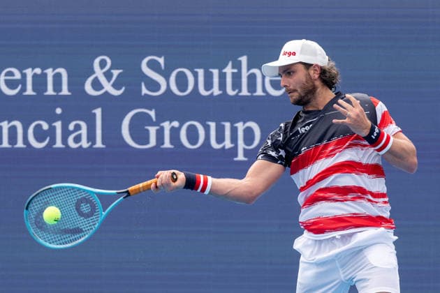 August 16, 2026, Mason, Ohio, U.S: Marco Trungelliti (ARG) hits a forehand shot during SundayÃ¢â‚¬â ¢s second round of the Cincinnati Open at the Lindner Family Tennis Center , Mason, Oh. Mason U.S - ZUMAs304 20260816_zaf_s304_196 Copyright: xScottxStuartx