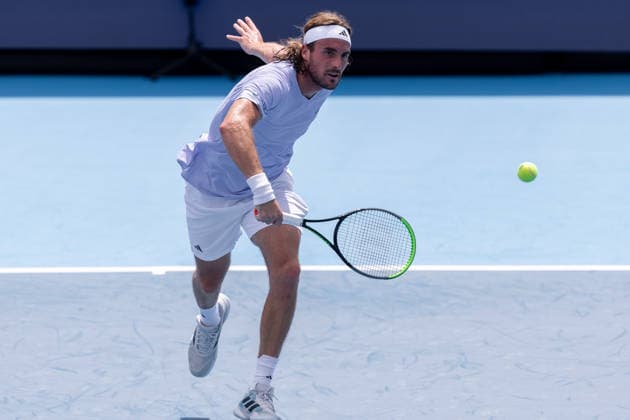 August 16, 2026, Mason, Ohio, U.S: Stefanos Tsitsipas (GRE) charges a shot at the net during SundayÃ¢â‚¬â ¢s second round of the Cincinnati Open at the Lindner Family Tennis Center , Mason, Oh. Mason U.S - ZUMAs304 20260816_zaf_s304_200 Copyright: xScottxStuartx
