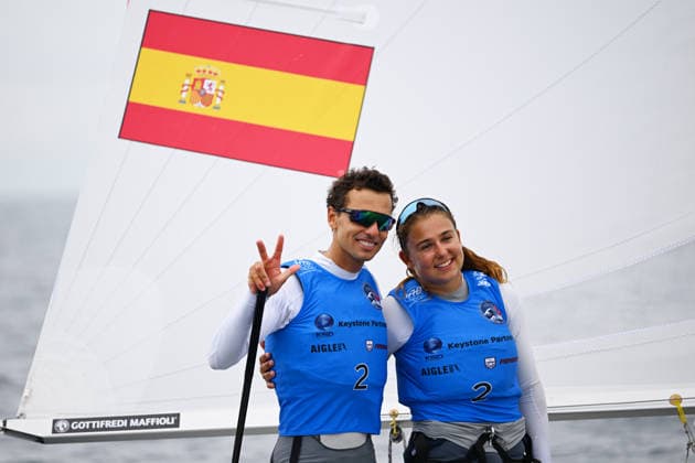 Jordi Xammar Hernndez & Marta Cardona Alcntara (ESP), AUGUST 17, 2026 - Sailing : 2026 470 Class World Championship, WM, Weltmeisterschaft Mixed 470 Seriesat Enoshima Yacht Harbour in Kanagawa, Japan. Noxthirdxpartyxsales  aflo_341219460 KenjiroxMatsuox