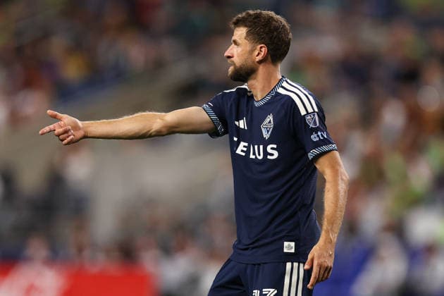 SEATTLE, WA - AUGUST 16: Midfielder Thomas Müller 13 of the Vancouver Whitecaps reacts during a game between the Vancouver Whitecaps and Seattle Sounders on August 16, 2026 at Lumen Field in Seattle, Washington. (Photo by Henry Rodenburg Icon Sportswire) SOCCER: AUG 16 MLS, Fussball Herren, USA Seattle Sounders FC vs Vancouver Whitecaps FC EDITORIAL USE ONLY Icon26081610