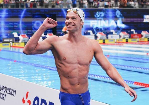 16 Aout European Aquatics Championships Paris 2026 Finales Laurent Lairys MAXPPP - Marchand Leon of France During Finale 4000 M Freestyle Men at the European Swimming Championships at the Greater Paris Metropolis Olympic Aquatics Centre in Paris (France) on August 16 2026.Credit Laurent Lairys paris FRANCE  Copyright: xMAXPPPxLaurentxLairysx LLR202608161951 LLR202608161951