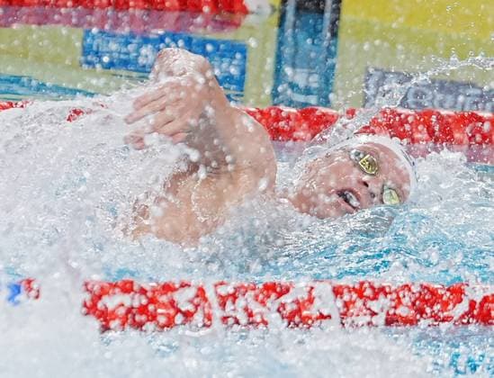 16 Aout European Aquatics Championships Paris 2026 Finales Laurent Lairys MAXPPP - Marchand Leon of France During Finale 4000 M Freestyle Men at the European Swimming Championships at the Greater Paris Metropolis Olympic Aquatics Centre in Paris (France) on August 16 2026.Credit Laurent Lairys paris FRANCE  Copyright: xMAXPPPxLaurentxLairysx LLR202608161939 LLR202608161939