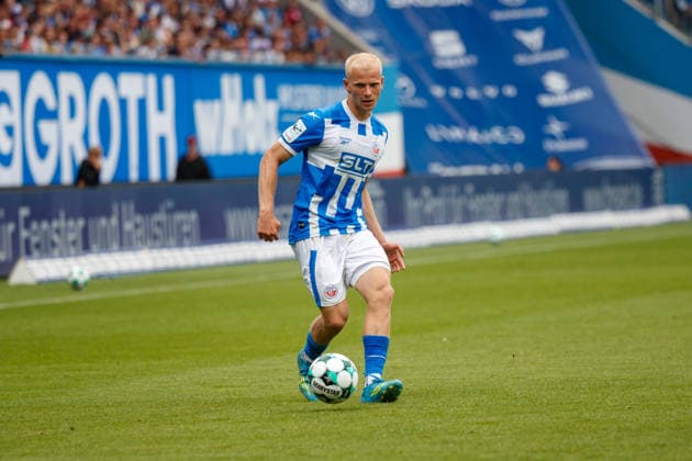 Milosz Brzozowski (Rostock) ; GER, FC Hansa Rostock vs. SV Waldhof Mannheim, Fußball, Männer, 3.Liga, 02.Spieltag, Spielzeit 2026 2027, 16.08.2026 Rostock Ostseestadion Mecklenburg - Vorpommern Deutschland *** Milosz Brzozowski, Rostock, GER; FC Hansa Rostock vs. SV Waldhof Mannheim; Soccer; Men; 3rd Division; Matchday 2; 2026–2027 Season; August 16, 2026; Rostock Ostseestadion, Mecklenburg-Western Pomerania, Germany