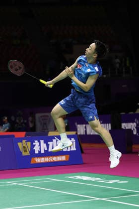 during the BWF World Championships 2026 at Indira Gandhi Indoor Stadium, in New Delhi on August 17, 2026. New Delhi India Copyright: xAnshumanxAkashx