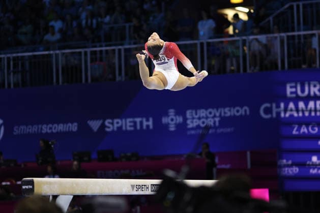 Zagreb, 16.08.2026. - 36TH EUROPEAN WOMEN™S ARTISTIC GYMNASTICS CHAMPIONSHIPS Women s Artistic Gymnastics, Team Final, PETISCO Alba (ESP) Women s Artistic Gymnastics, Team Final, SENIORS  20AG9975.JPG