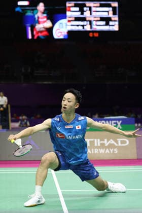 BWF World Championships - New Delhi - Day 1 Japan’s Yushi TANAKA in action during the BWF World Championships 2026 at Indira Gandhi Indoor Stadium, in New Delhi on August 17, 2026. Photo by Anshuman Akash ABACAPRESS.COM New Delhi India  Copyright: xAkashxAnshuman ABACAx