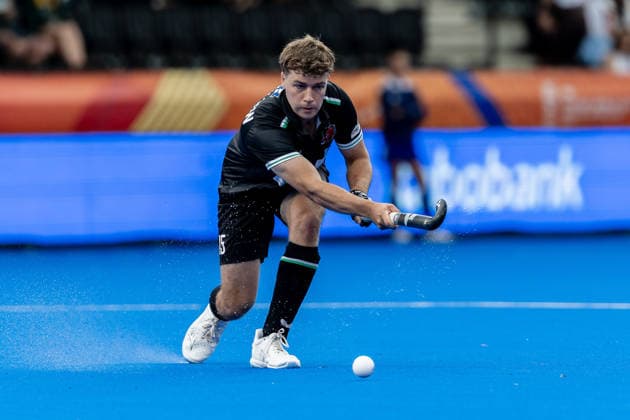 Pakistan v Wales - FIH Hockey World Cup AMSTELVEEN, NETHERLANDS - AUGUST 17: Rhys Bradshaw of Wales during the FIH Hockey World Cup match between Pakistan and Wales at Wagener Stadion on August 17, 2026 in Amstelveen, Netherlands. Amstelveen Wagener Stadion Netherlands Content not available for redistribution in The Netherlands directly or indirectly through any third parties. Copyright: xMarcelxvanxPlateringenx