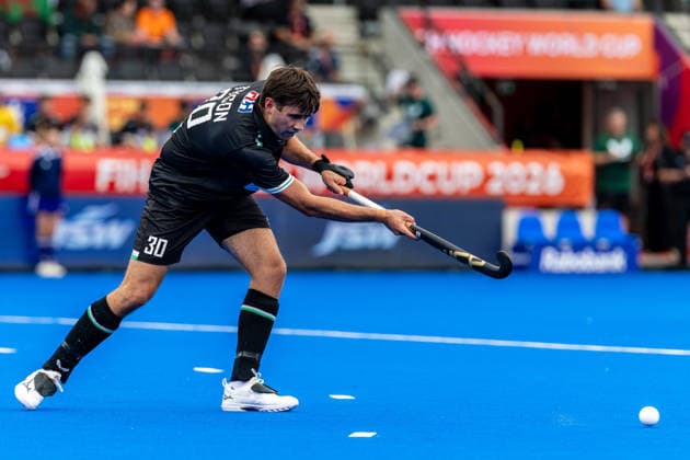 Pakistan v Wales - FIH Hockey World Cup AMSTELVEEN, NETHERLANDS - AUGUST 17: James Tyson of Wales during the FIH Hockey World Cup match between Pakistan and Wales at Wagener Stadion on August 17, 2026 in Amstelveen, Netherlands. Amstelveen Wagener Stadion Netherlands Content not available for redistribution in The Netherlands directly or indirectly through any third parties. Copyright: xMarcelxvanxPlateringenx