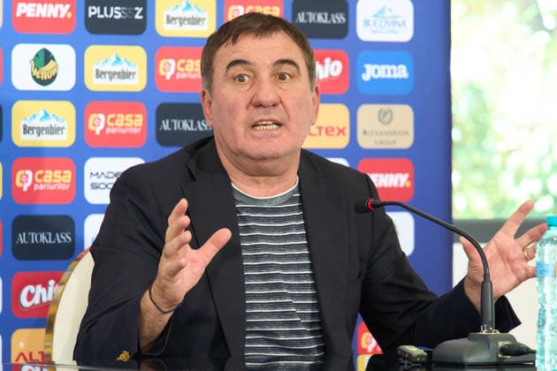 Gheorghe Hagi, Pres Conference, Romanian National Football Team, Buftea, Romania Buftea, Romania. 17th Aug, 2026: Gheorghe Hagi, the head coach of the Romanian National Football Team, holds a press conference, PK, Pressekonferenz in Buftea, Romania. Buftea Romania Copyright: xLucianxAlecux